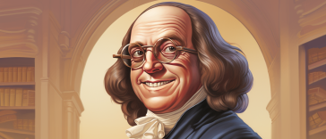 Illustration of Benjamin Franklin smiling
