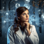 Young Female Scientist in a Lab Coat