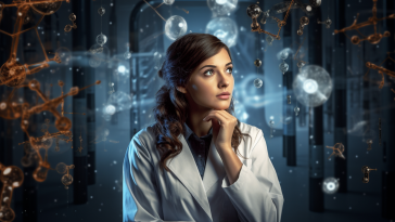 Young Female Scientist in a Lab Coat