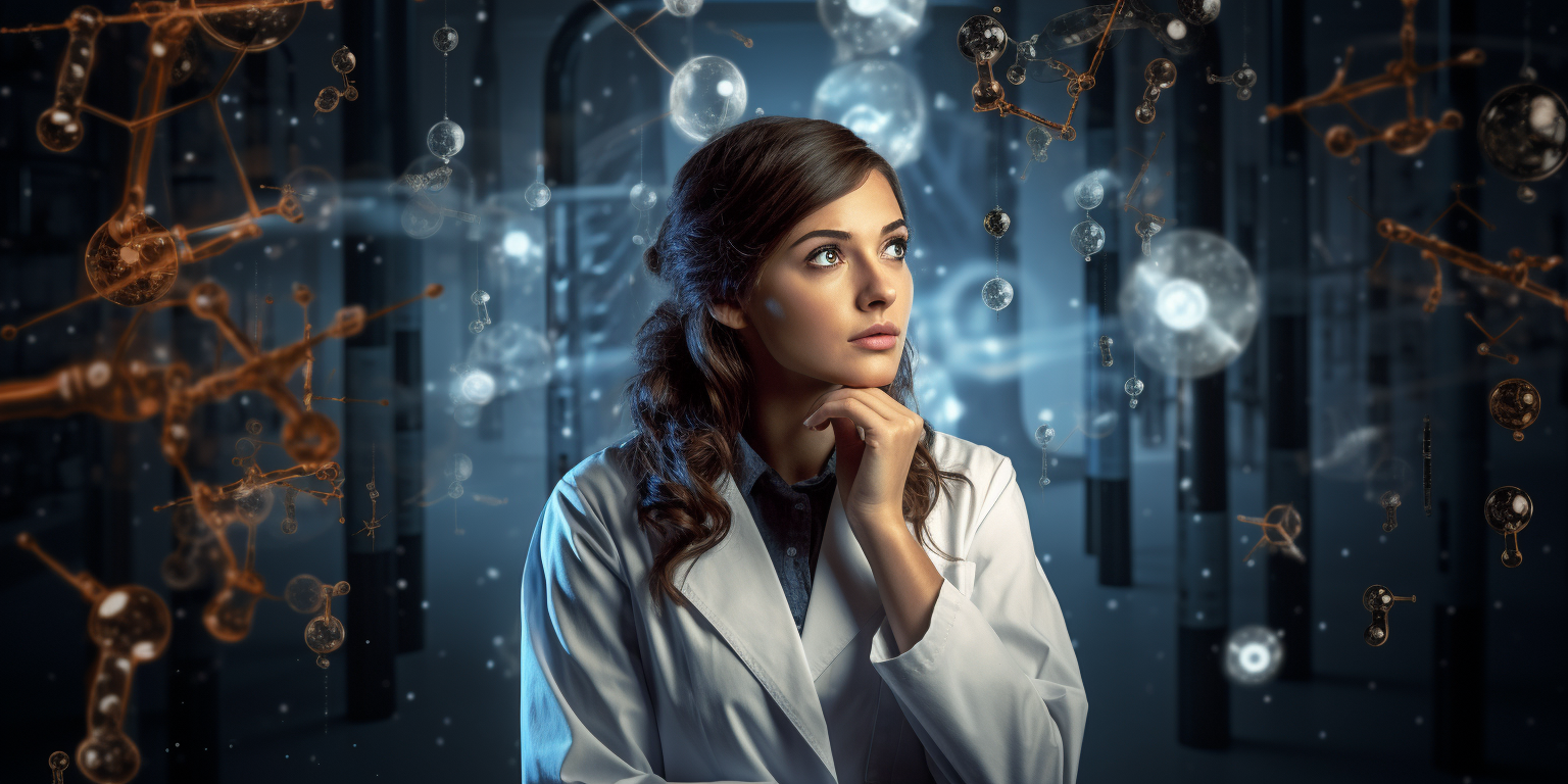 Young Female Scientist in a Lab Coat