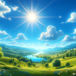 Beautiful Landscape on a Sunny Day with Blue Sky