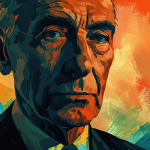 Portrait Illustration of J Robert Oppenheimer