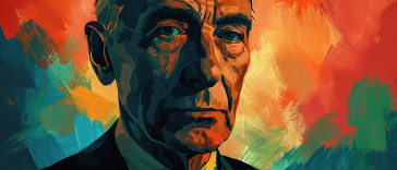 Portrait Illustration of J Robert Oppenheimer