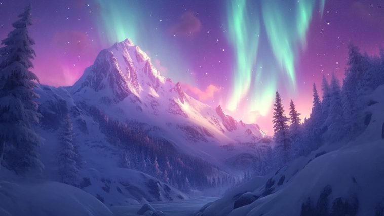 Northern Lights Landscape