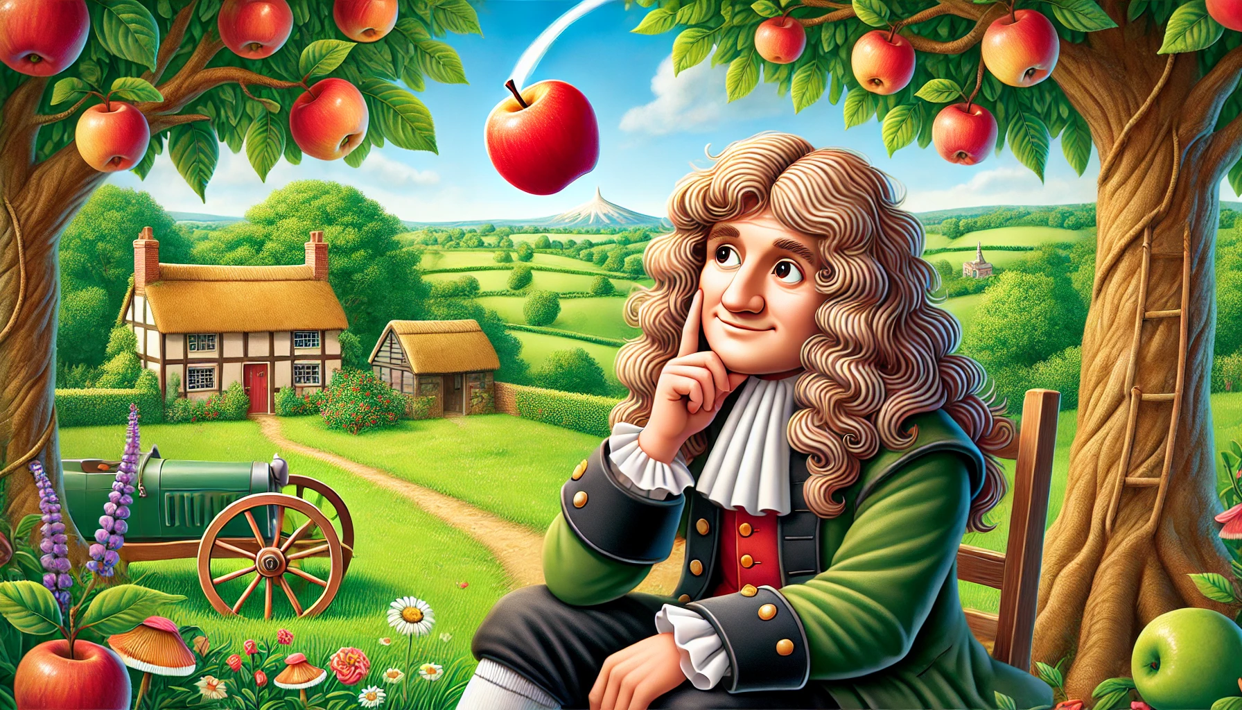 Sir Isaac Newton and the Apple