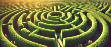 OCD - Person Navigating a Maze Alone