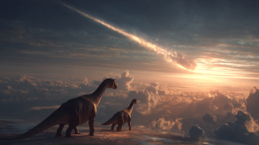 Dinosaurs Watching Asteroid