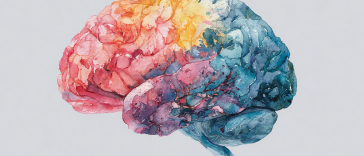 Human Brain Watercolor