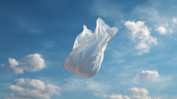 Plastic Bag Floating in the Air